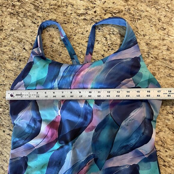 Athleta Swimsuit Womens XL One Piece Malibu Low Back Racerback Beach Swim - Picture 8 of 9